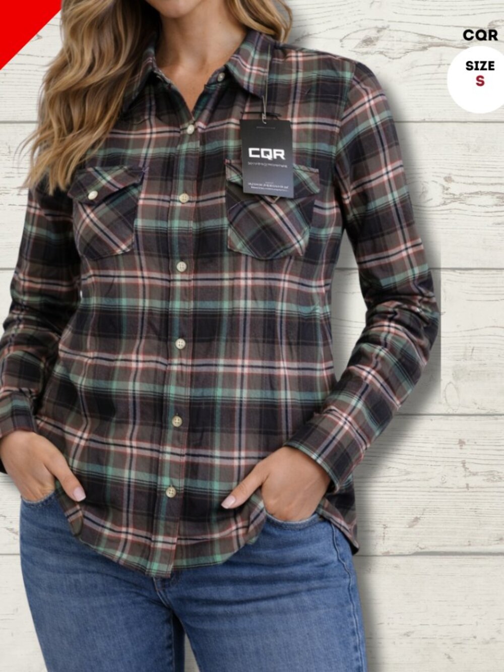 CQR Tactical Flannel Shirt – Small – NEW WITH TAGS